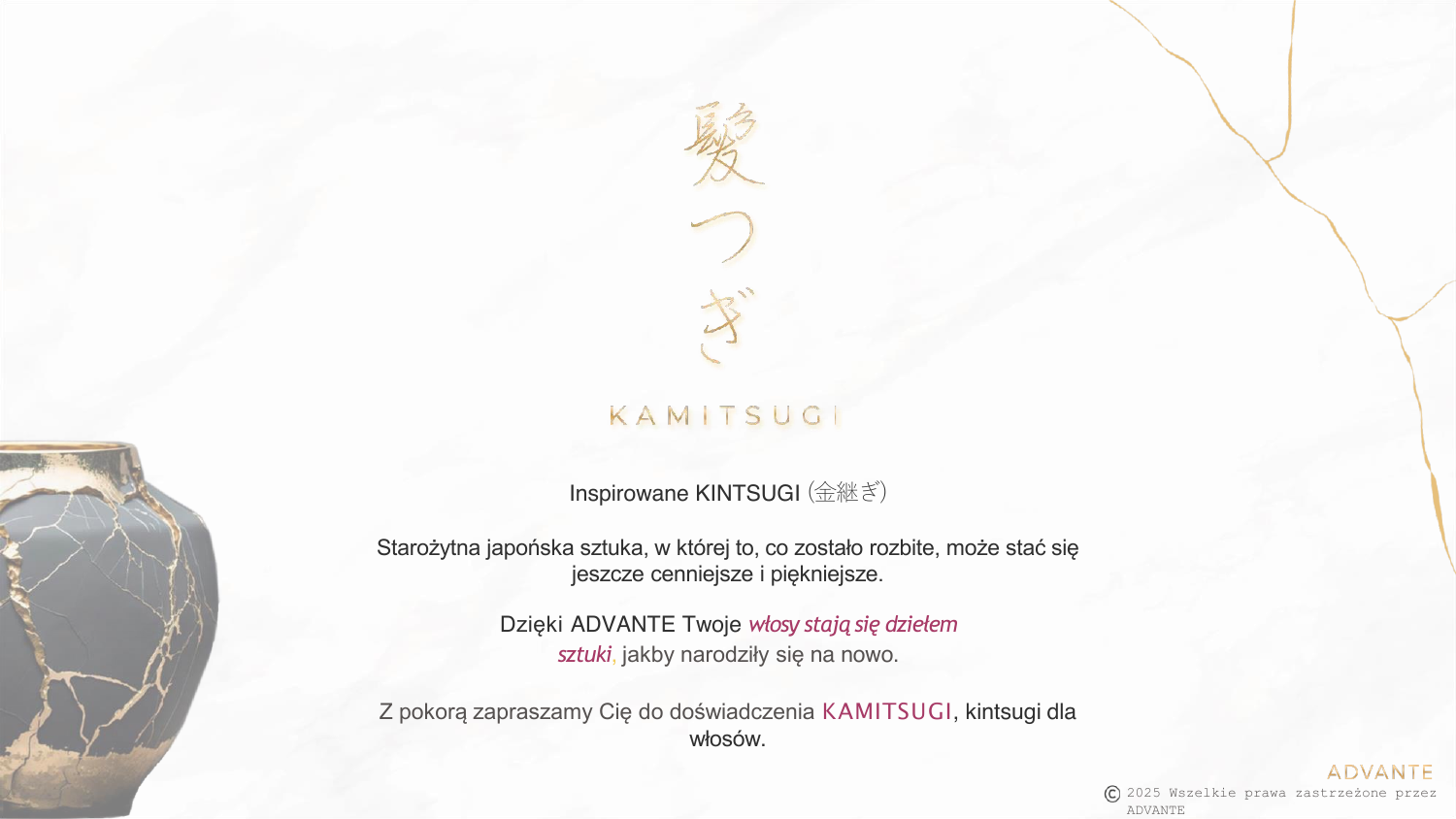 KAMITSUGI – inspiracja sztuką Kintsugi